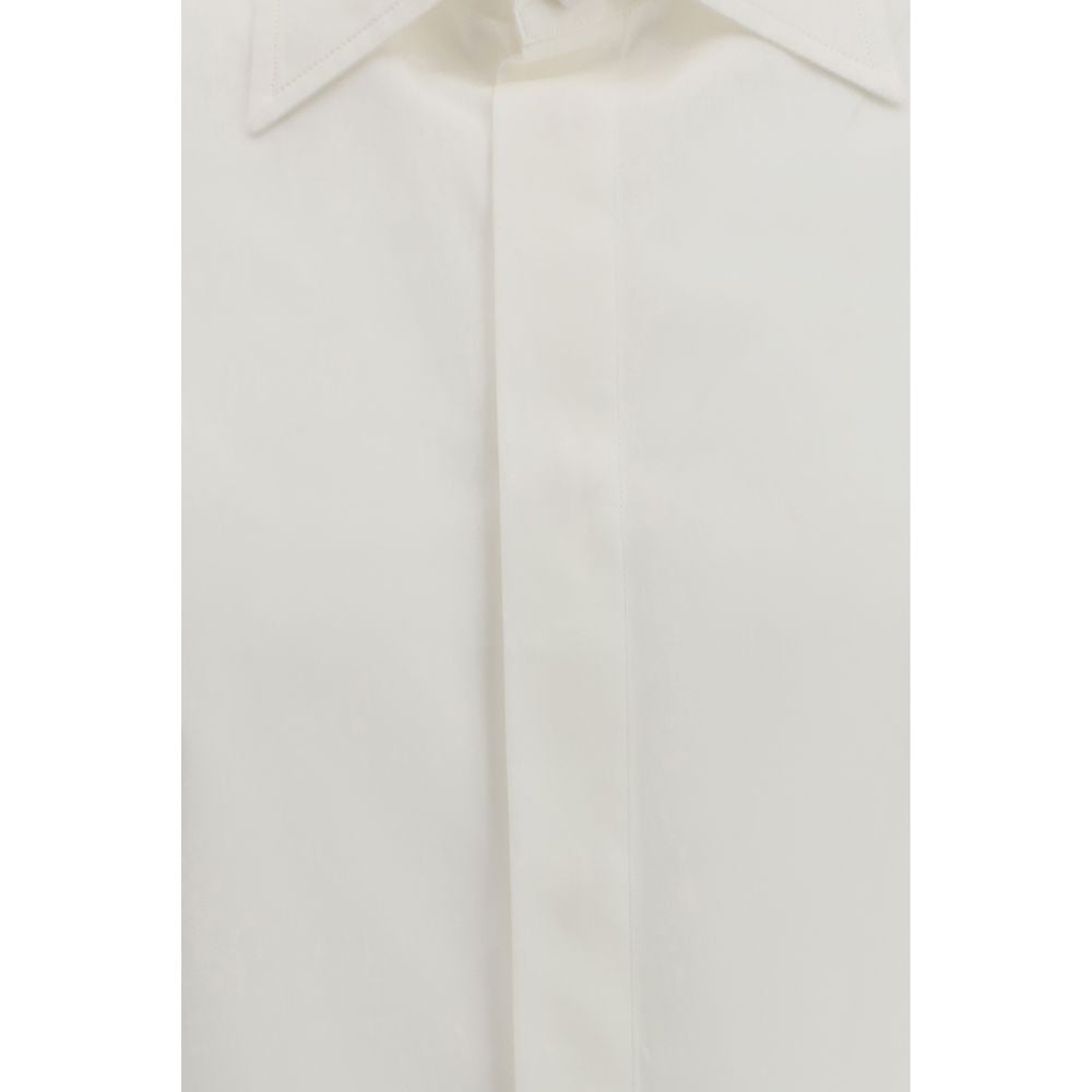 Valentino White Cotton Dress Shirt with Rockstud Detail
