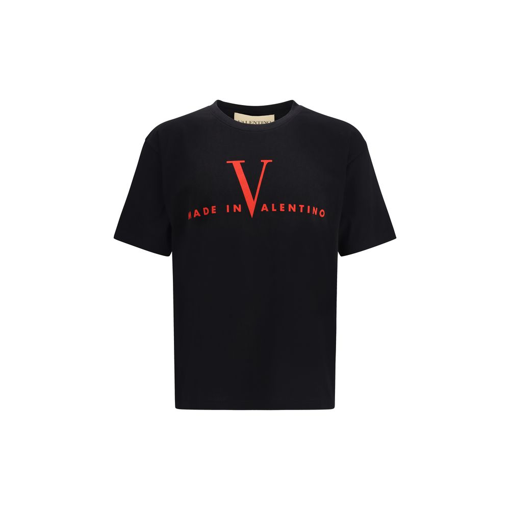 Valentino Black Cotton T-Shirt Graphic mens luxury fashion - Mens Edit