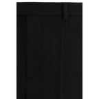 Valentino Fleece Wool Dress Trousers in Black