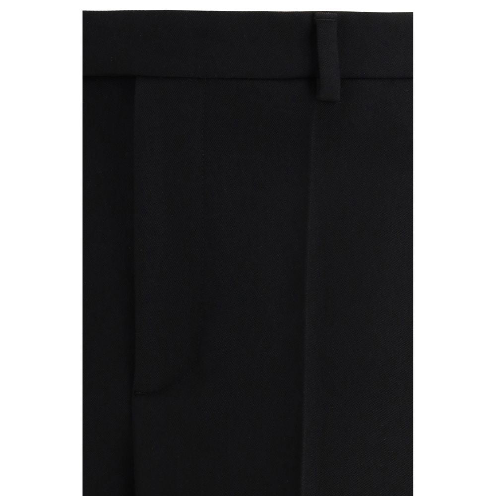 Valentino Fleece Wool Dress Trousers in Black