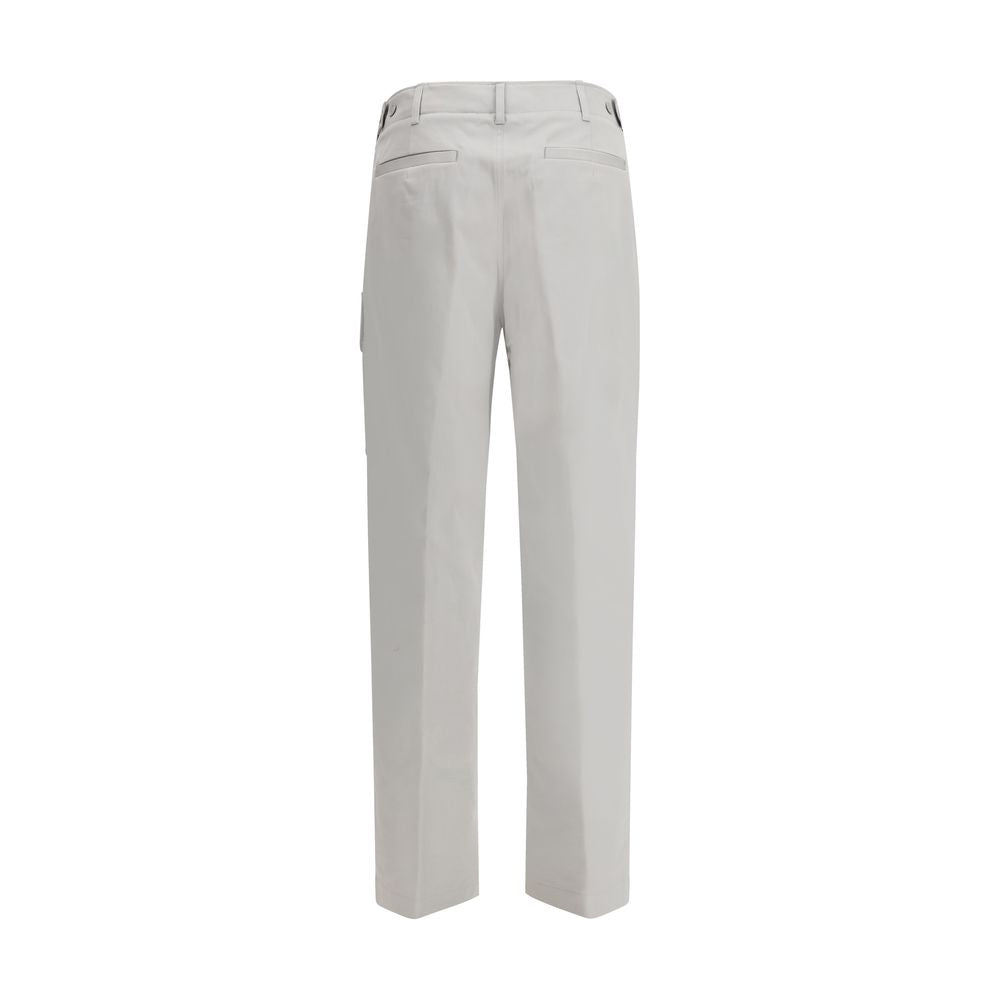 Fendi Cargo Παντελόνι από Stretch Gabardine σε Ασημί
