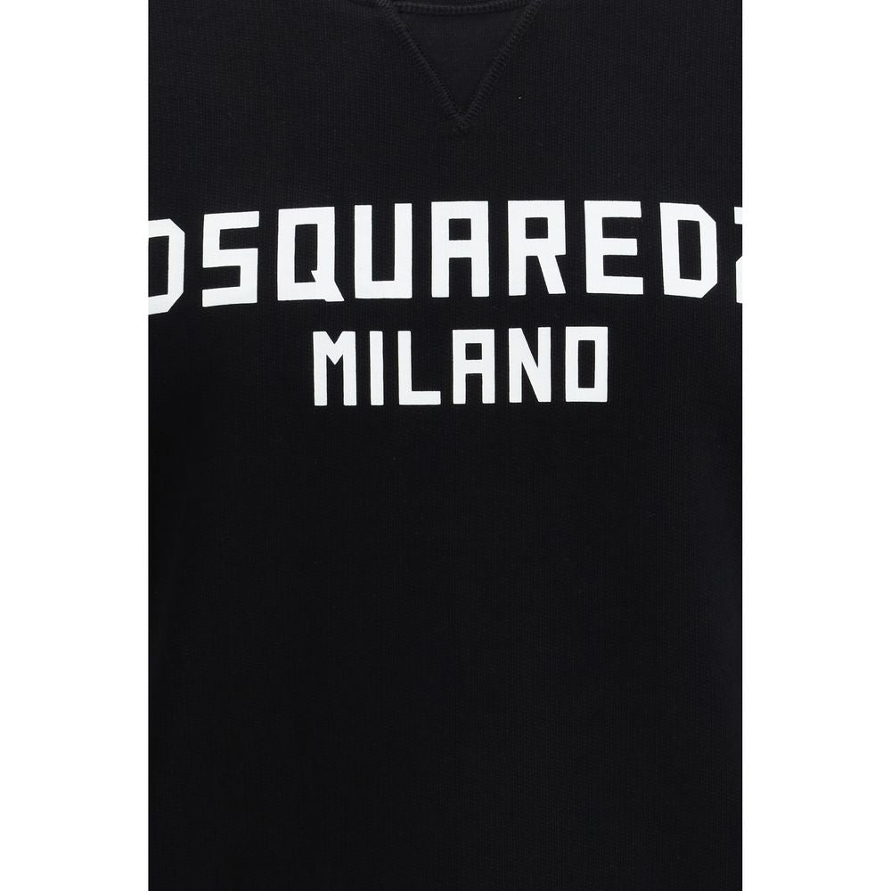 Dsquared² Βαμβακερό Φούτερ σε Μαύρο