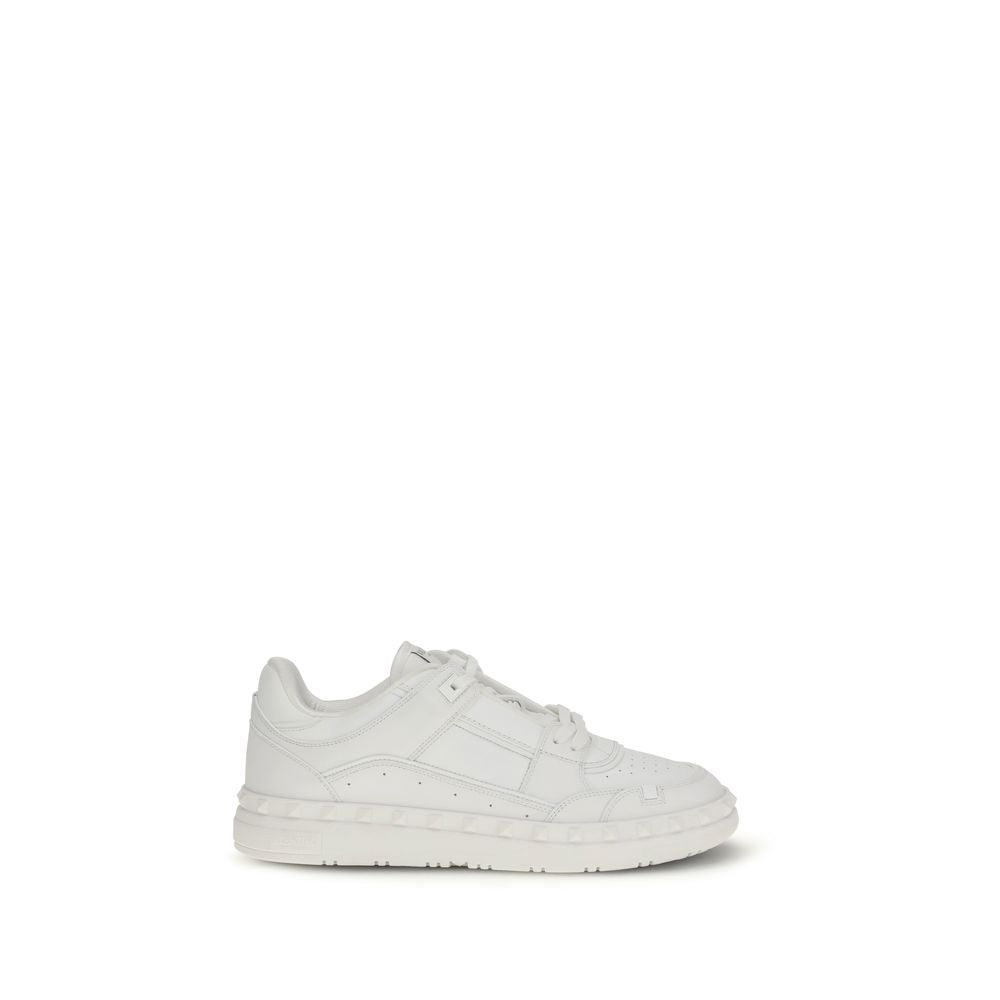Valentino Garavani White Calf Leather Sneakers mens luxury fashion - Mens Edit