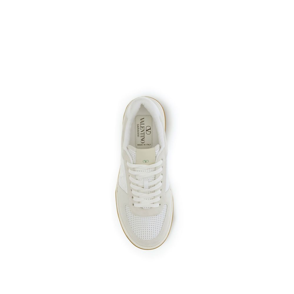 Valentino Garavani Bos Taurus Calf Leather Sneakers in White
