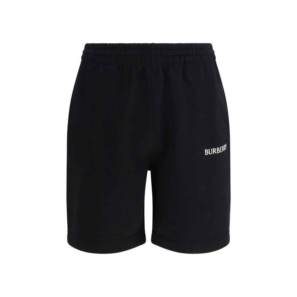 Burberry Black Cotton Bermuda Shorts Poplin Logo mens luxury fashion - Mens Edit