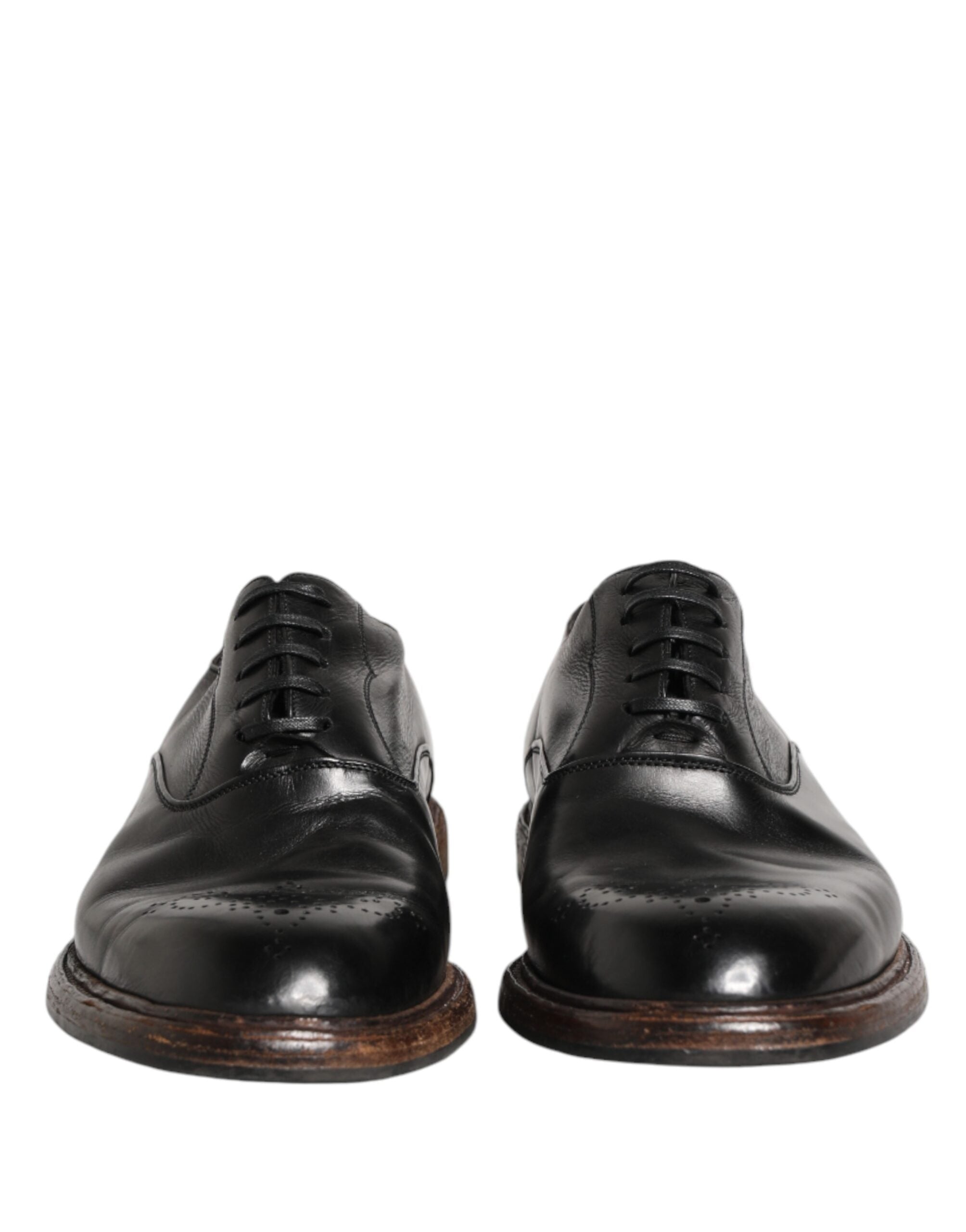 Dolce & Gabbana Δερμάτινα Oxford από Δέρμα Μοσχαριού σε Μαύρο