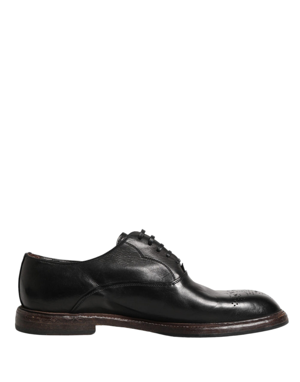 Dolce & Gabbana Calfskin Leather Oxford Shoes in Black