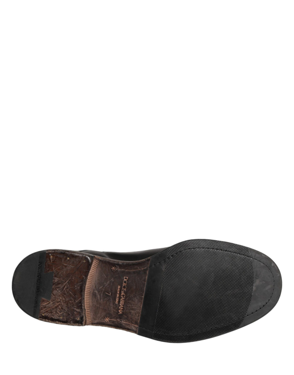 Dolce & Gabbana Calfskin Leather Oxford Shoes in Black