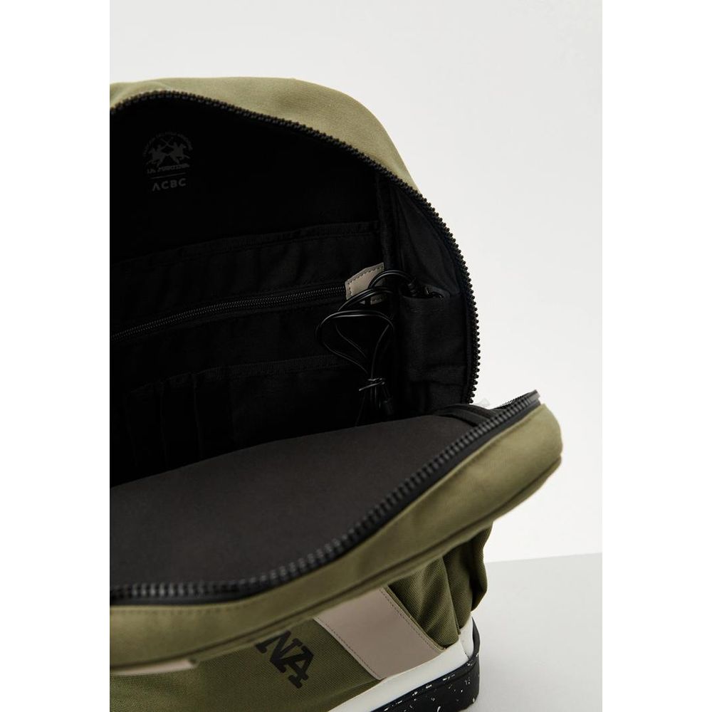 La Martina Bicolor RPET Canvas Backpack in Green
