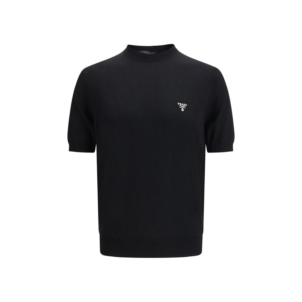 Prada Virgin Wool T-Shirt in Black