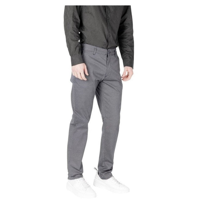 Armani Exchange Cotton Skinny Trousers in Blue