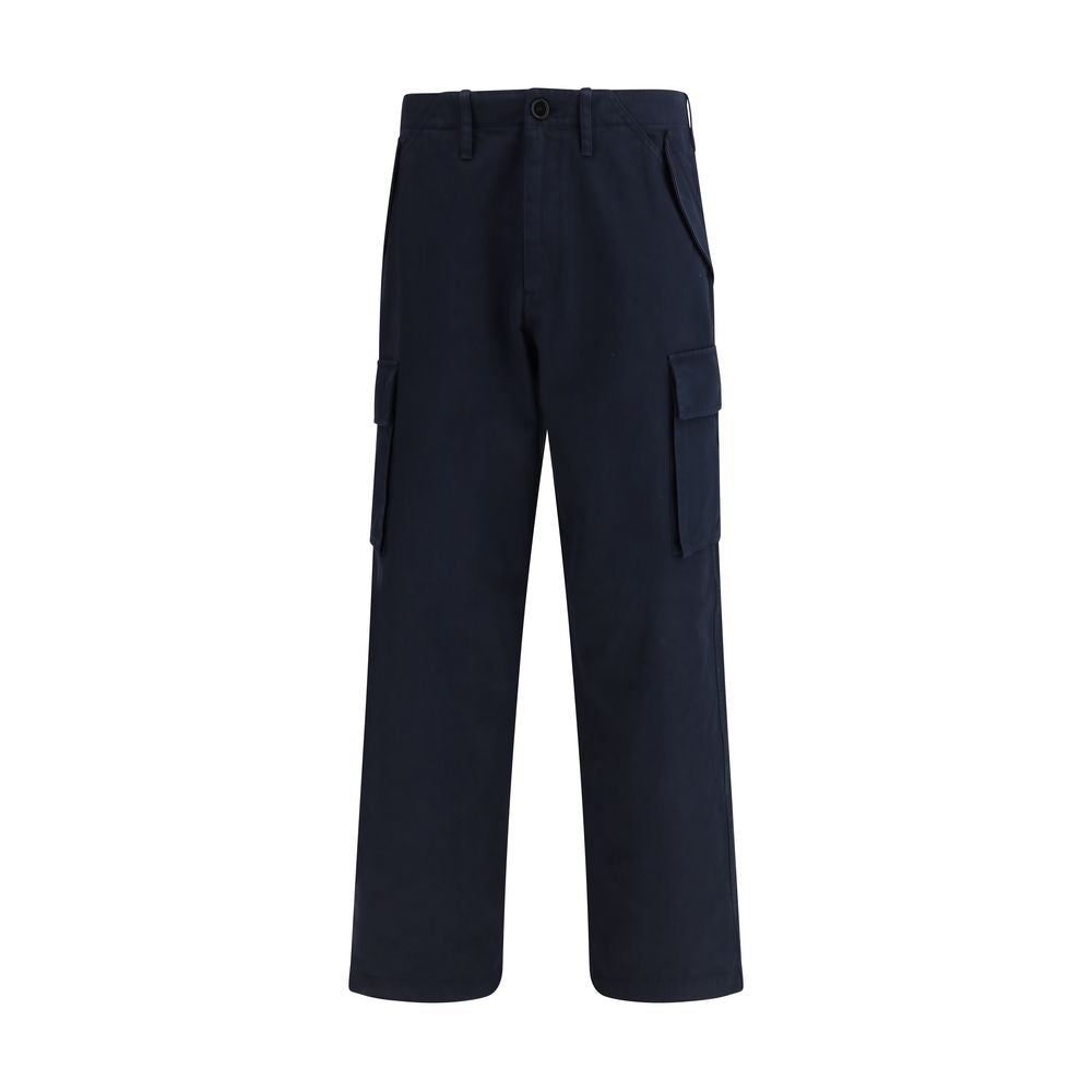 Burberry Cotton Gabardine Cargo Pants in Blue mens luxury fashion - Mens Edit