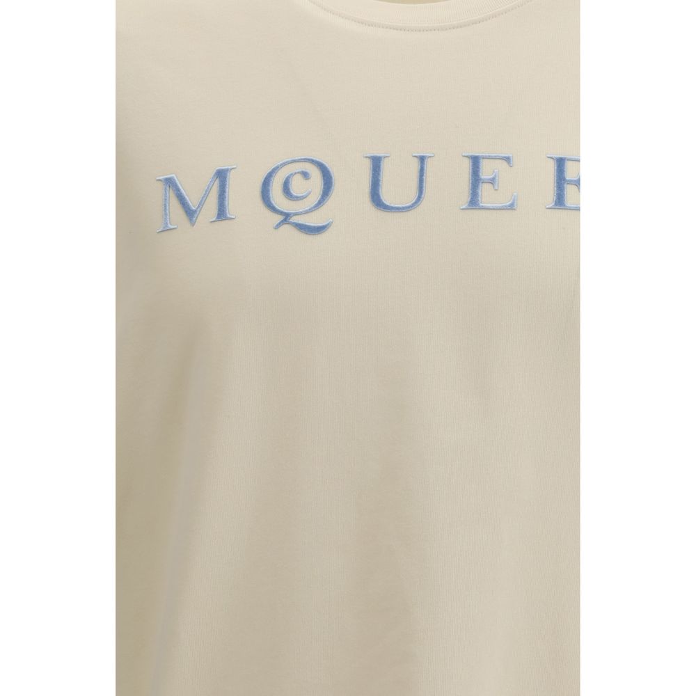 Βαμβακερό T-shirt Alexander McQueen σε Μπεζ