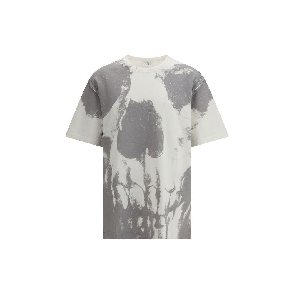 Alexander McQueen White Cotton T-Shirt Skull Print mens luxury fashion - Mens Edit