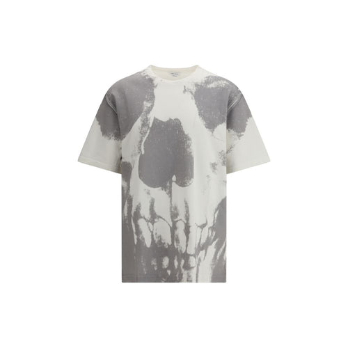 Alexander McQueen White Cotton T-Shirt Skull Print mens luxury fashion - Mens Edit