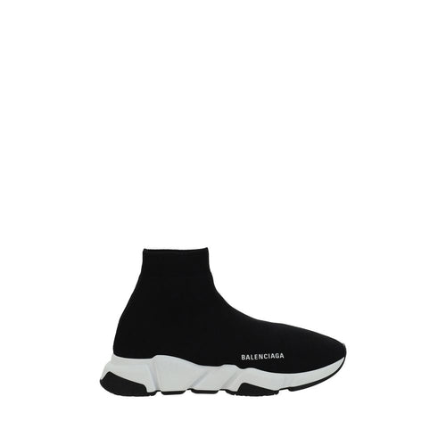 Balenciaga Speed Recycled Polyester Ribbed Sneakers in Black mens luxury fashion - Mens Edit