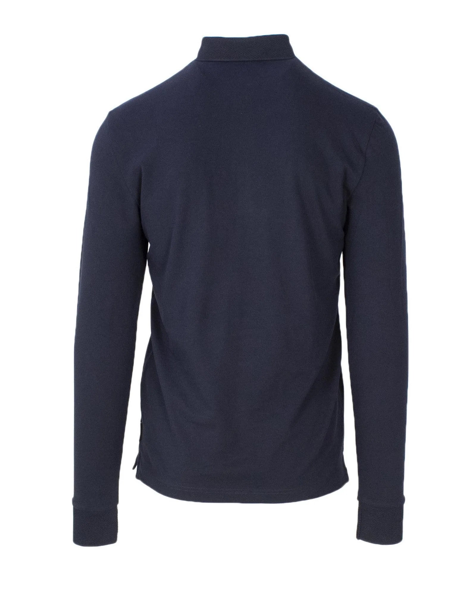 Armani Exchange Βαμβακερό Polo Μακρυμάνικο σε Μπλε