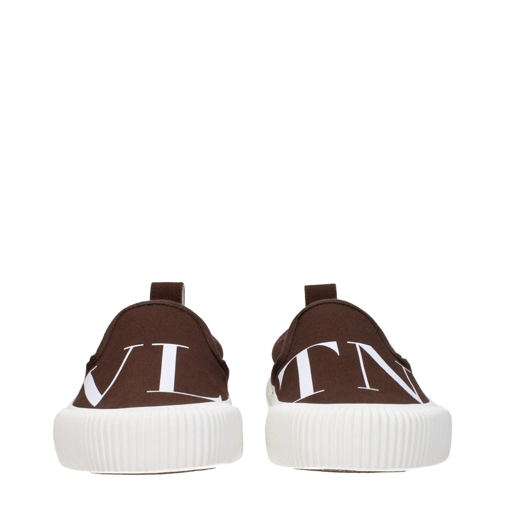 Valentino Garavani Slip-On Loafers από ύφασμα σε Καφέ