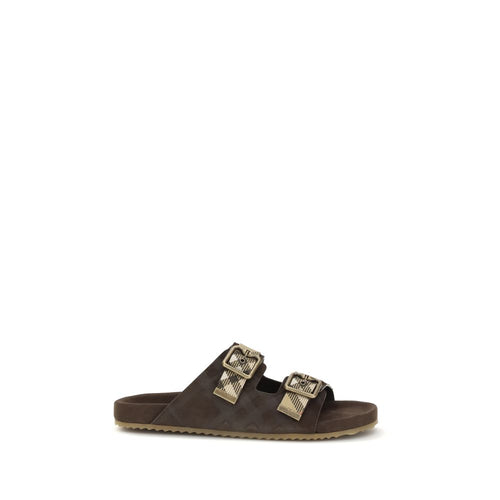 Brown Calf Leather Bos Taurus Flat Sandals mens luxury fashion - Mens Edit