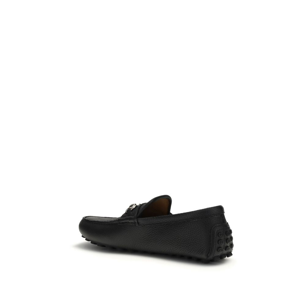 Gucci Horsebit Calf Leather Loafers in Black