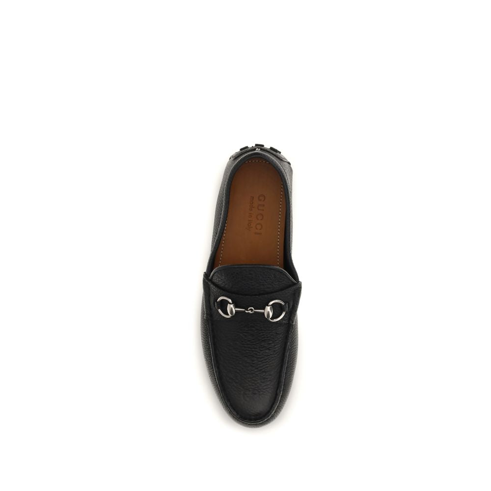 Gucci Horsebit Calf Leather Loafers in Black