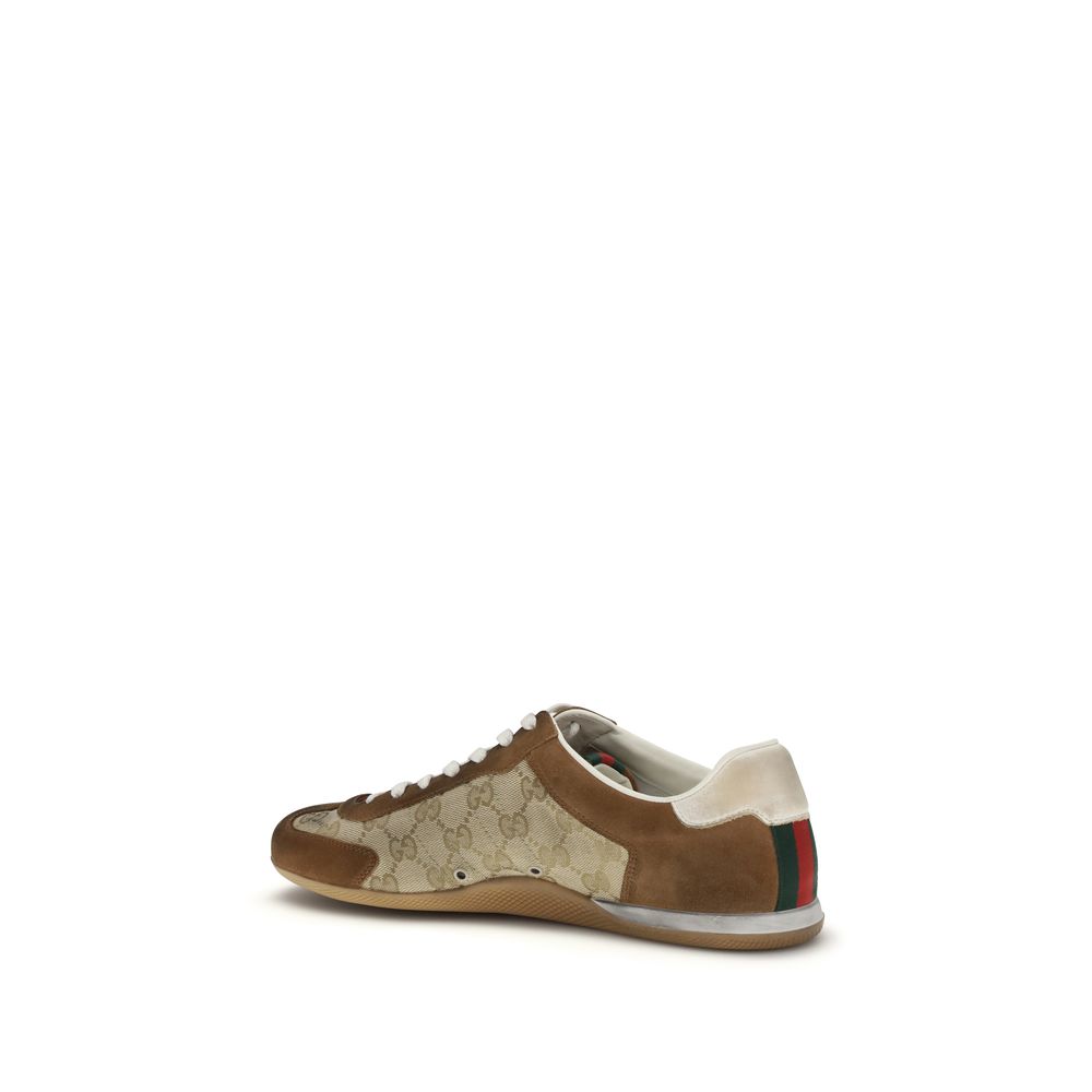 Gucci Calf Leather Bos Taurus Sneakers in Brown