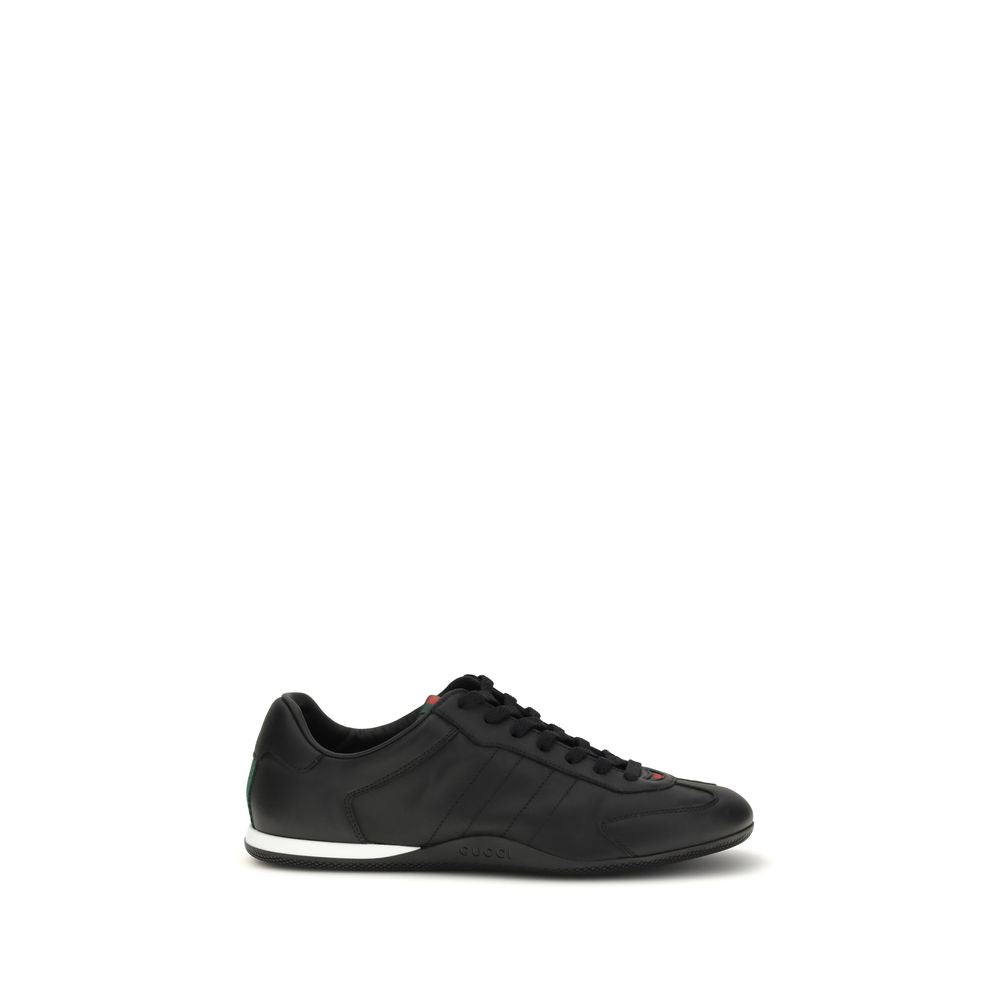 Gucci Calf Leather Low Top Sneakers in Black