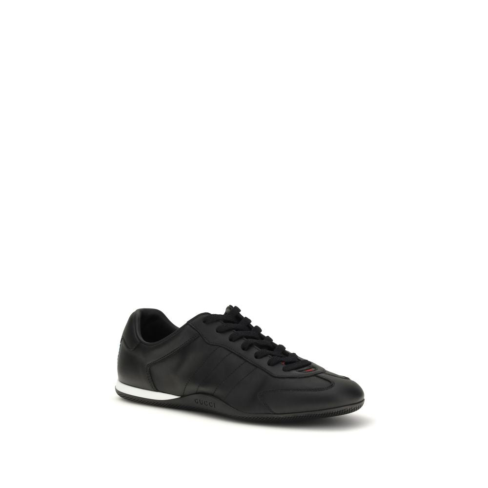 Gucci Δερμάτινα Sneakers Χαμηλού Προφίλ σε Μαύρο