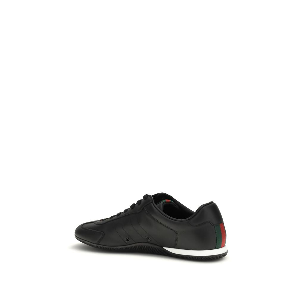 Gucci Calf Leather Low Top Sneakers in Black