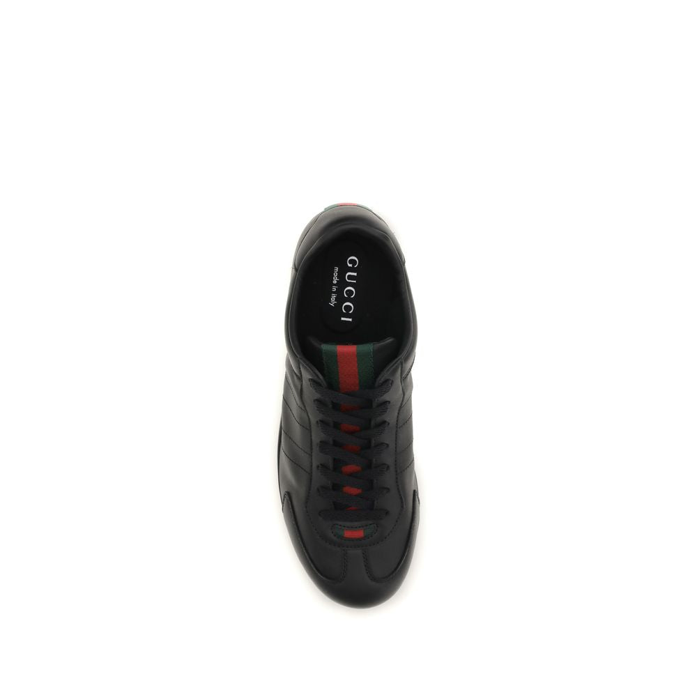Gucci Calf Leather Low Top Sneakers in Black