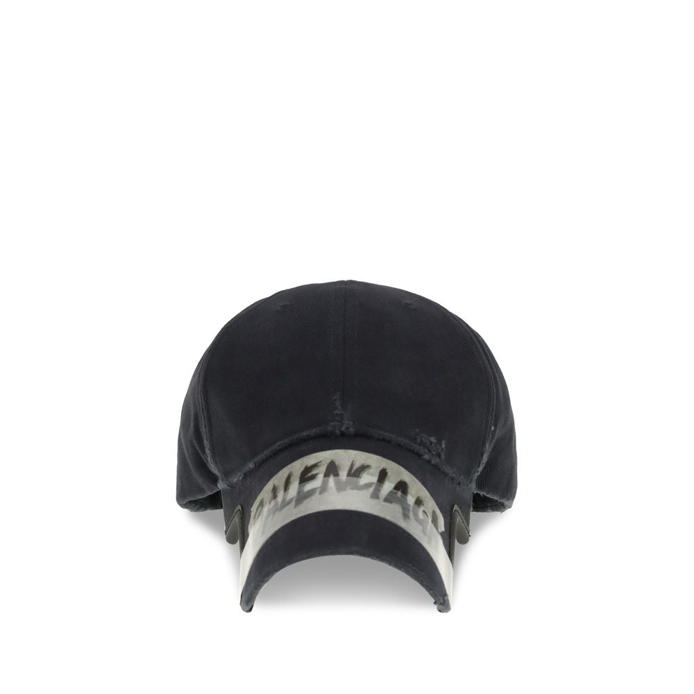 Βαμβακερό Baseball Cap Balenciaga σε Μαύρο