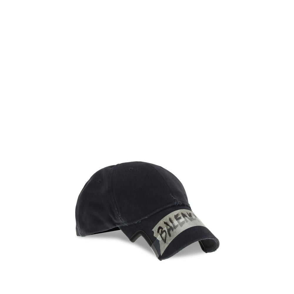 Βαμβακερό Baseball Cap Balenciaga σε Μαύρο