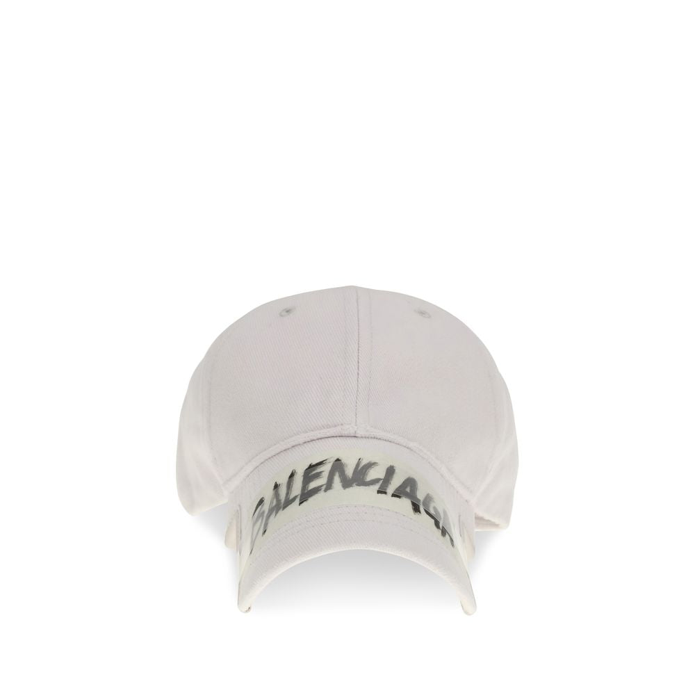 Βαμβακερό Baseball Cap Balenciaga σε Λευκό