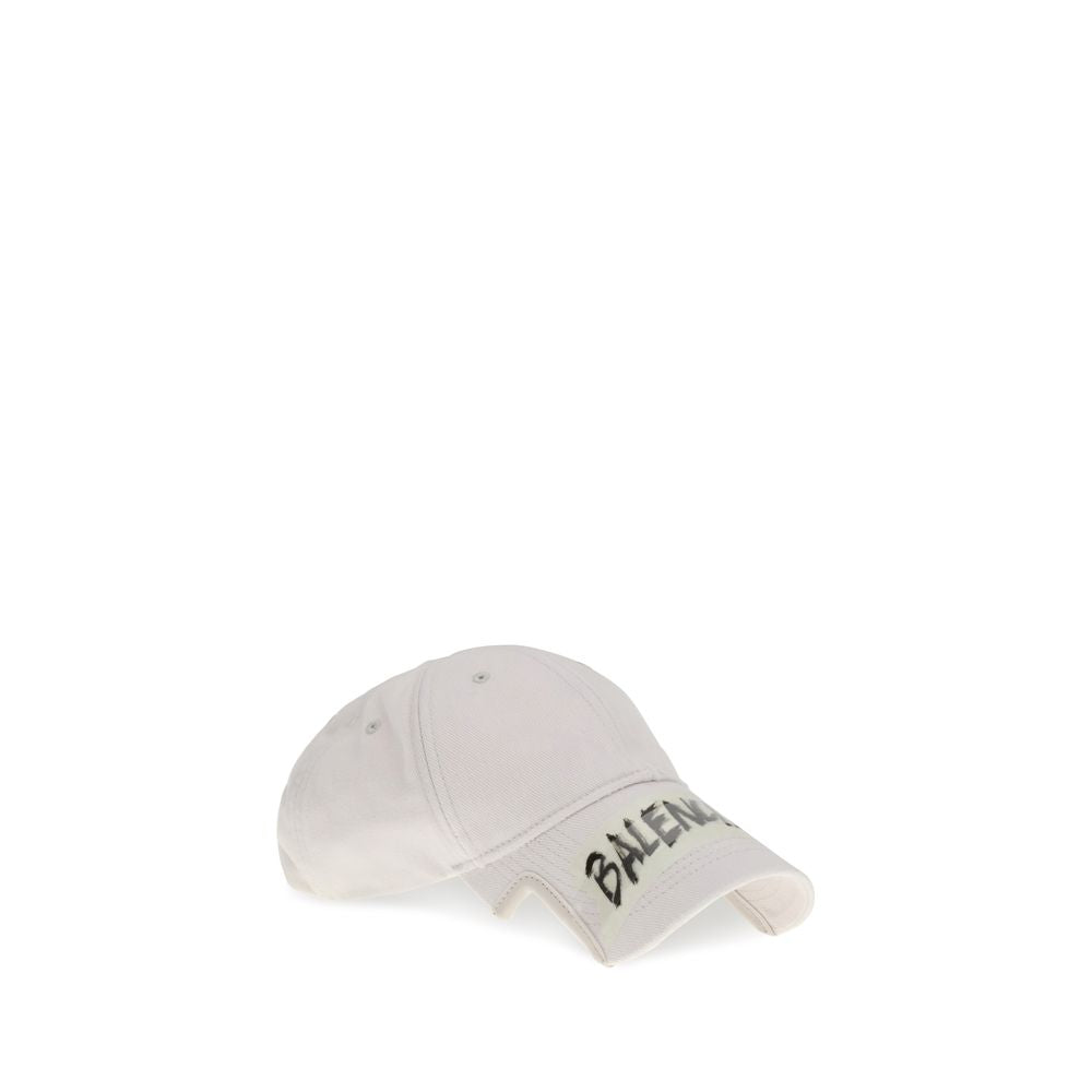 Βαμβακερό Baseball Cap Balenciaga σε Λευκό