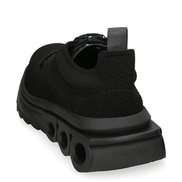Ferragamo Fabric Athletic Sneakers in Black