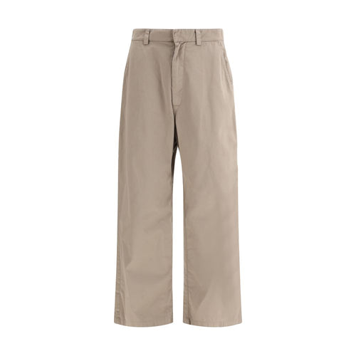 Beige Cotton Casual Pants mens luxury fashion - Mens Edit