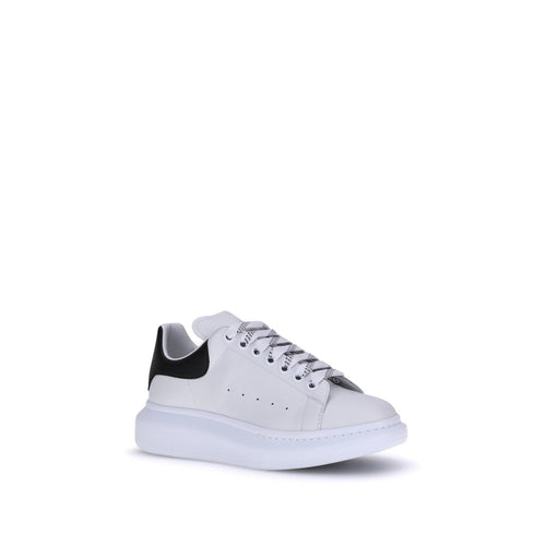 Alexander McQueen Calf Leather Platform Sneakers in White