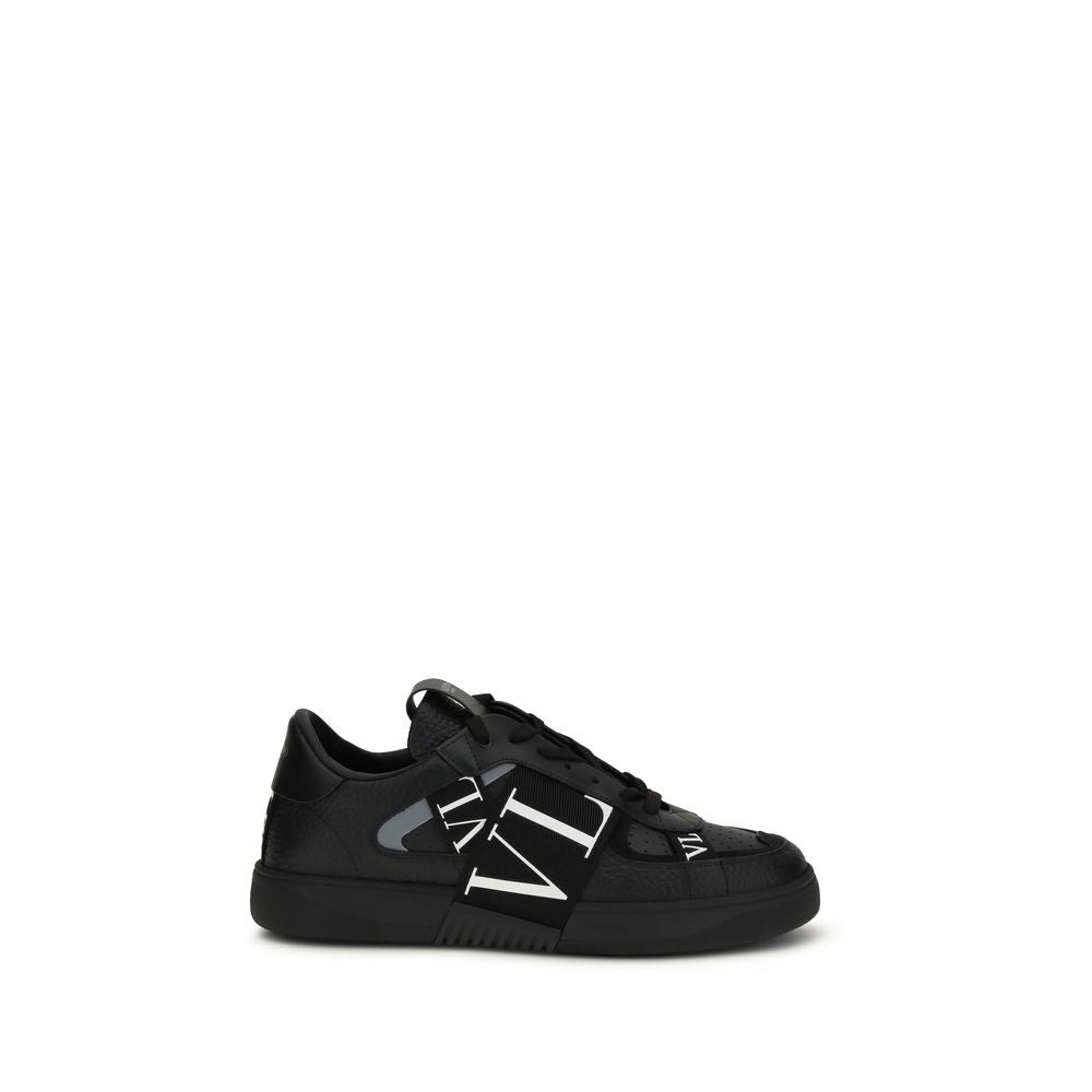 Valentino Garavani Black Calf Leather Sneakers mens luxury fashion - Mens Edit