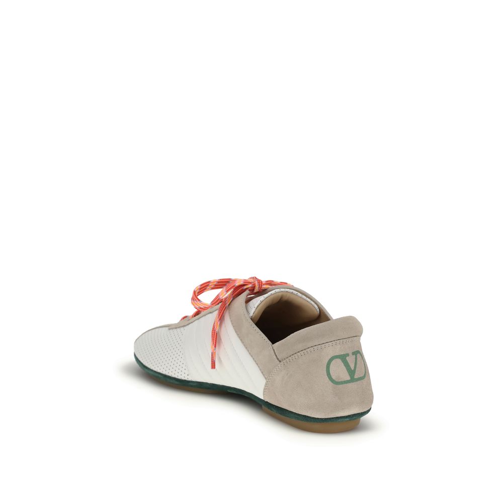 Valentino Garavani Calf Leather Bos Taurus Sneakers in Multicolor