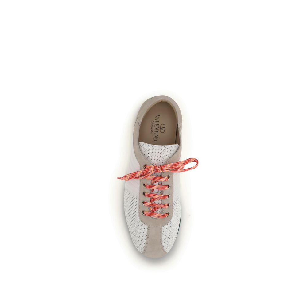 Valentino Garavani Calf Leather Bos Taurus Sneakers in Multicolor