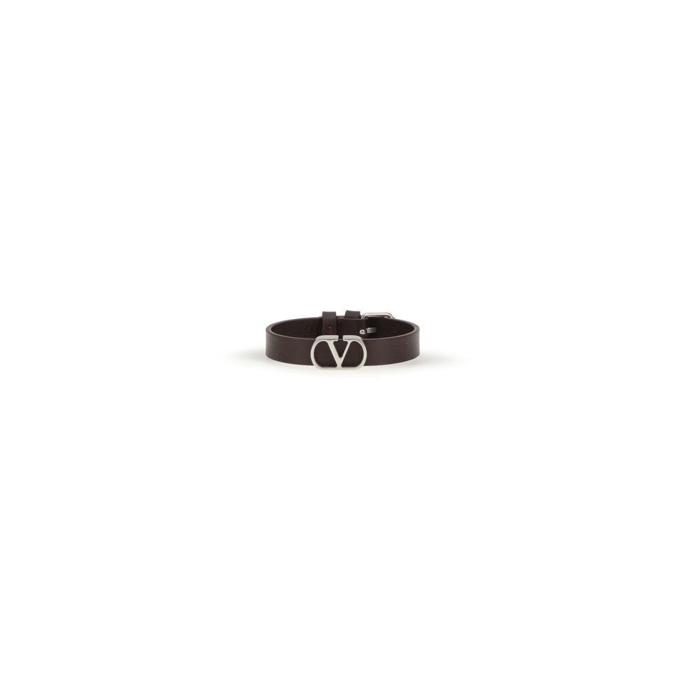 Valentino Garavani Purple Calf Leather VLogo Bracelet mens luxury fashion - Mens Edit