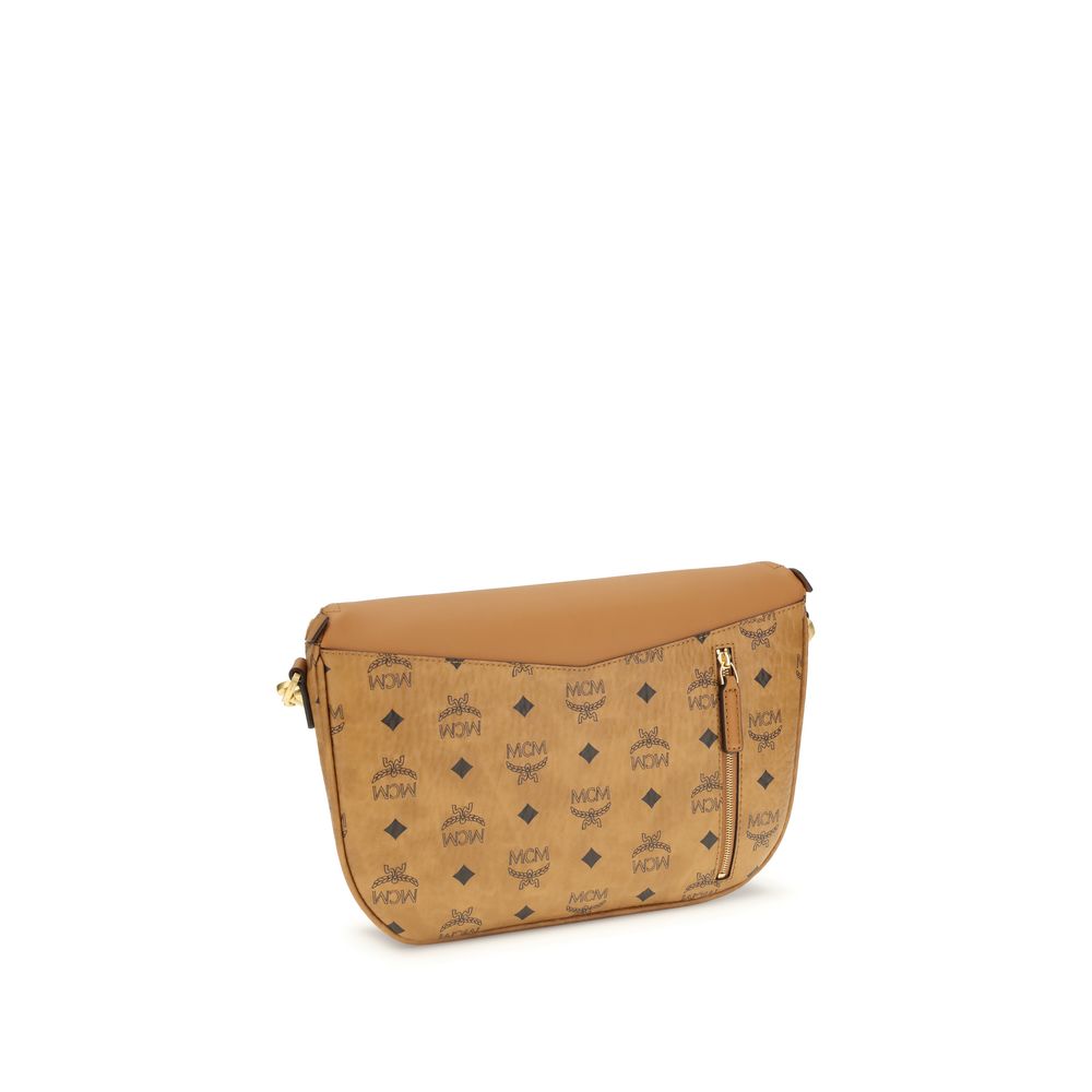 MCM Diamant 3D Small Belt Bag από δέρμα μοσχαριού σε Μπεζ