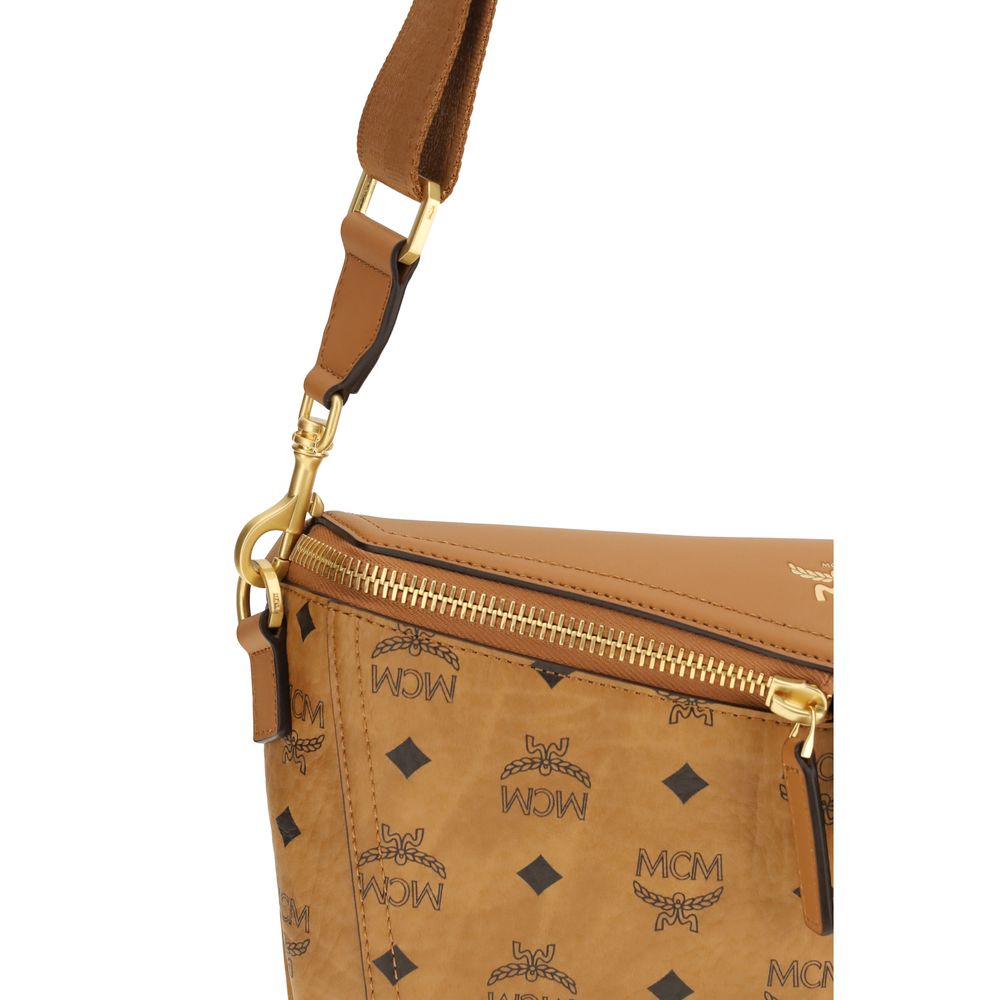 MCM Diamant 3D Small Belt Bag από δέρμα μοσχαριού σε Μπεζ