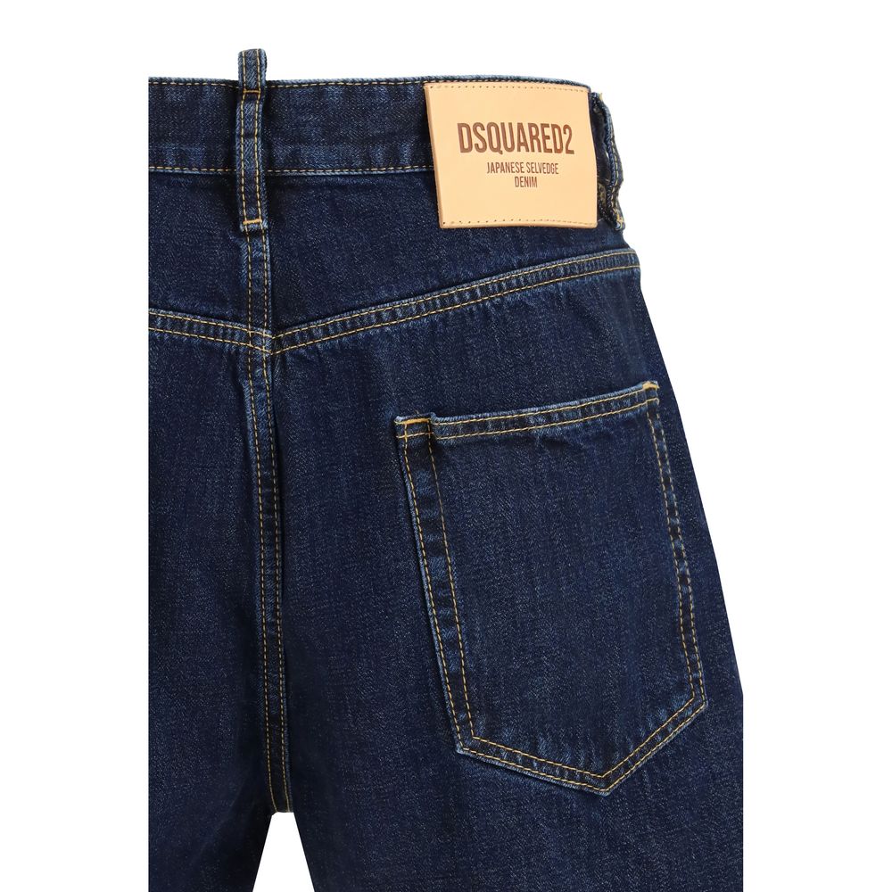 Dsquared² Cotton Bermuda Shorts in Blue