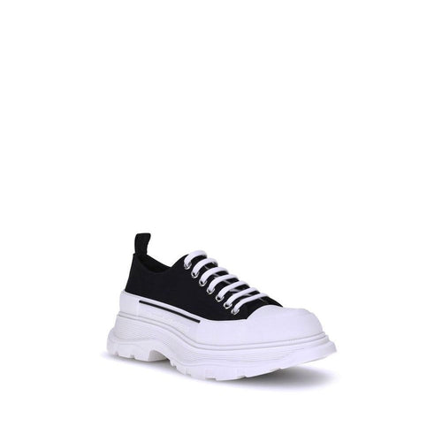 Alexander McQueen Black Canvas Chunky Platform Sneakers