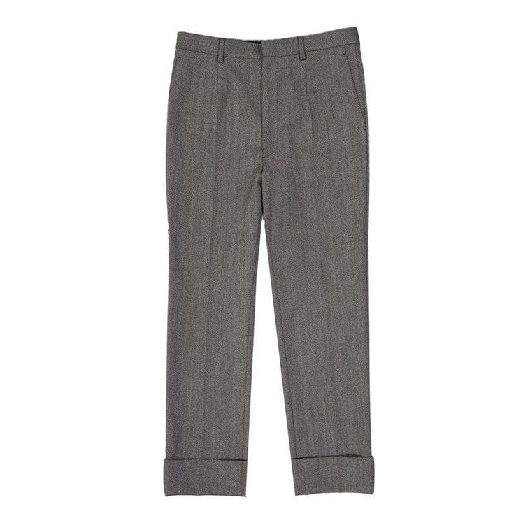 Prada Gray Wool Casual Pants mens luxury fashion - Mens Edit