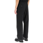 Alexander McQueen Black Cotton Casual Trousers