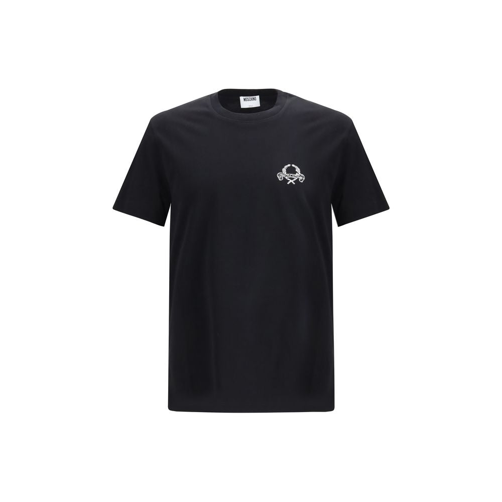 Moschino Black Cotton T-Shirt Organic Logo mens luxury fashion - Mens Edit