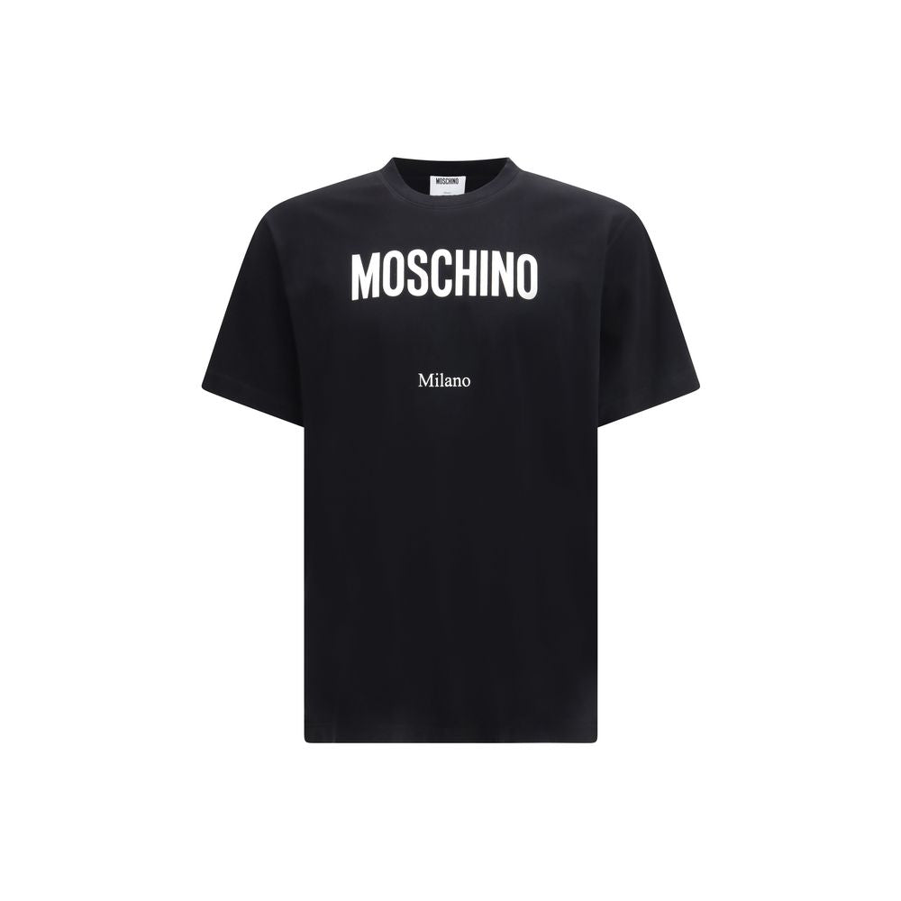 Moschino Black Cotton T-Shirt Logo Jersey mens luxury fashion - Mens Edit