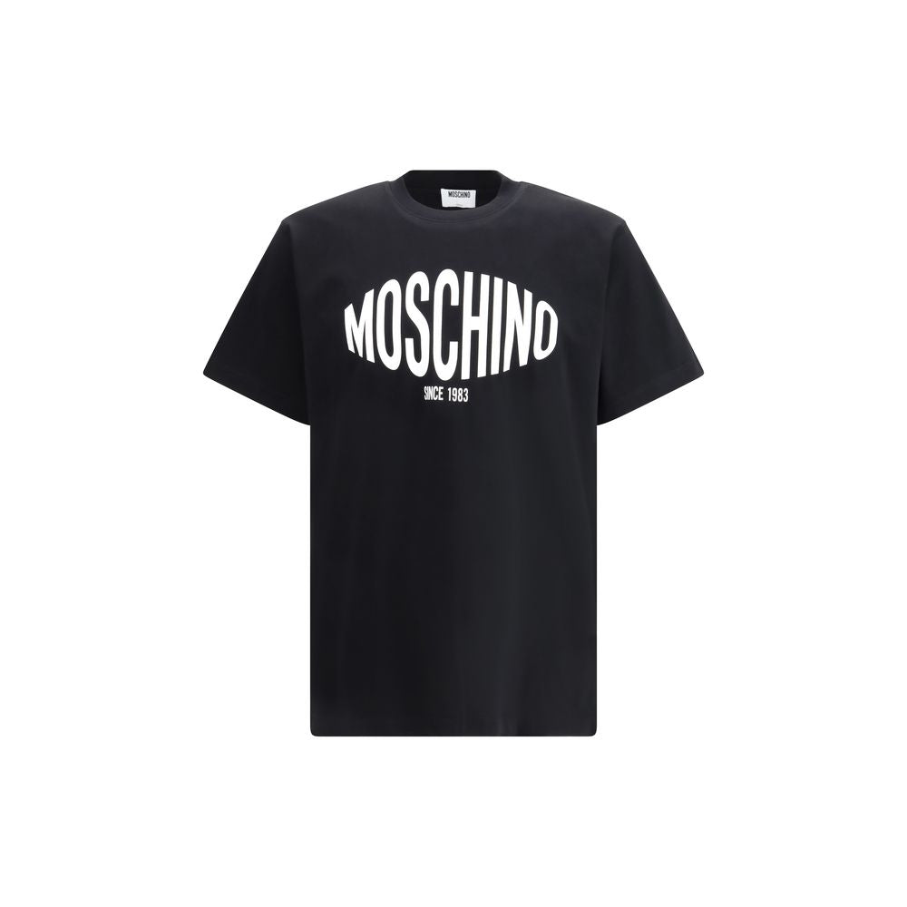 Moschino Black Cotton T-Shirt Logo Jersey mens luxury fashion - Mens Edit